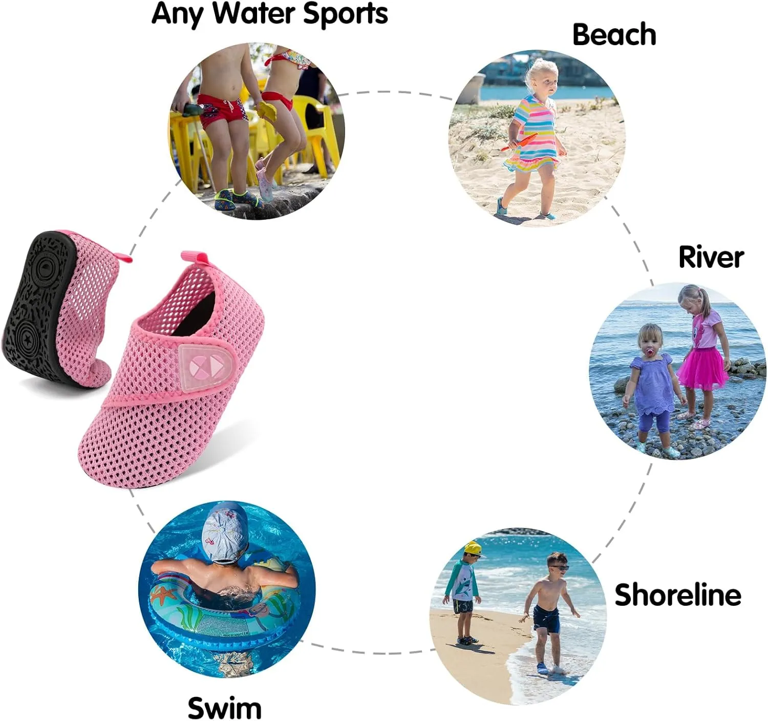Centipede Demon Kids Water Shoes Boys Girls Breathable Swim Pool Shoes Quick Dry Toddler Aqua Socks Barefoot Beach Sandals for Outdoor Water Sports Little/Big Kids