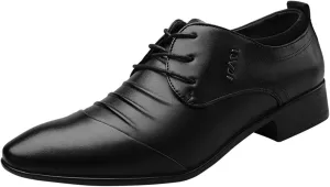 Dress Shoes for Men Men's Luxury Dress Shoes Elegant Solid Color Loafers for Weddings Business Casual
