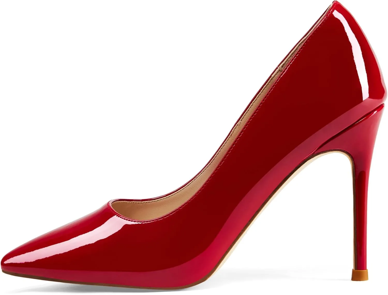 Elisabet Tang High Heels, Womens Pointed Toe Slip on Stilettos Party Wedding Pumps Basic Shoes