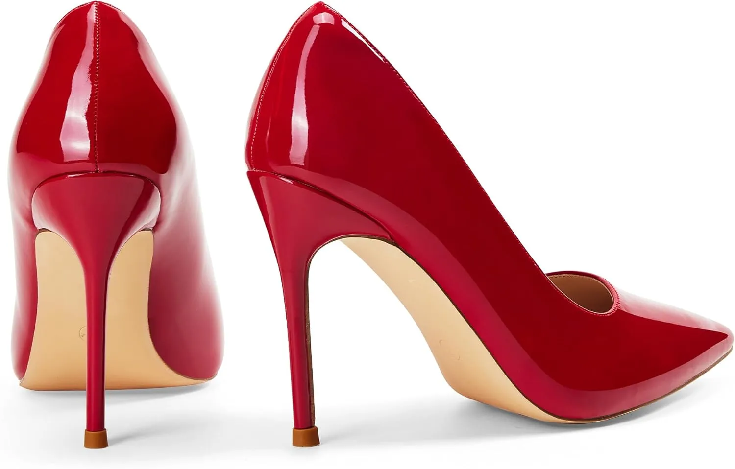 Elisabet Tang High Heels, Womens Pointed Toe Slip on Stilettos Party Wedding Pumps Basic Shoes