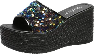 Heeled Strappy Sandals for Women Wide Foot Rhinestone Heeled Sandal for Womens Thong Heeled Shoes for Woman Wide Width Shoe for Womans
