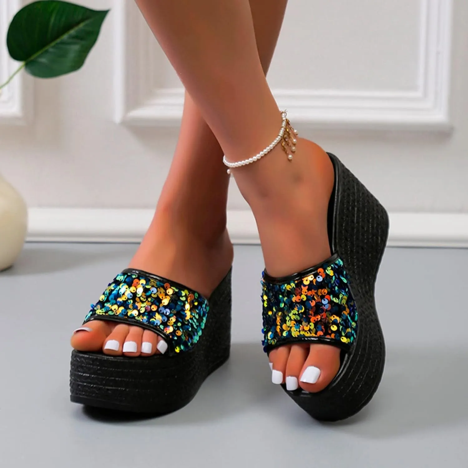 Heeled Strappy Sandals for Women Wide Foot Rhinestone Heeled Sandal for Womens Thong Heeled Shoes for Woman Wide Width Shoe for Womans