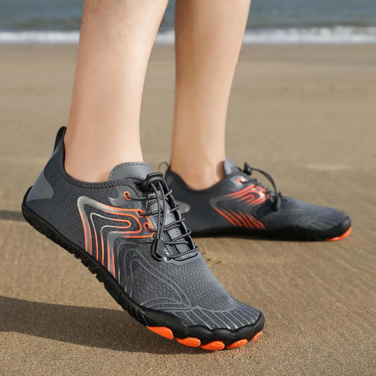 Men's Non-Slip Walking Shoes Teenagers Outdoor Casual Beach Shoes Women's Breathable Barefoot Shoes Indoor and Outdoor Fitness Dance Training Shoes