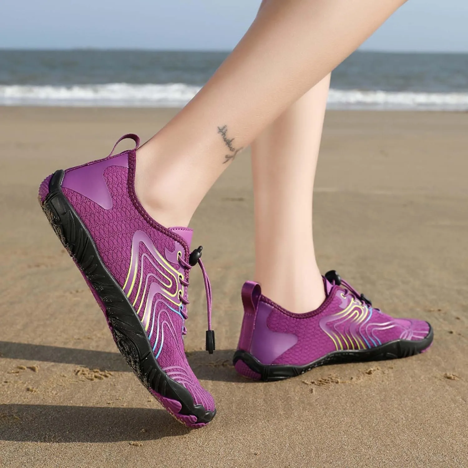 Men's Non-Slip Walking Shoes Teenagers Outdoor Casual Beach Shoes Women's Breathable Barefoot Shoes Indoor and Outdoor Fitness Dance Training Shoes
