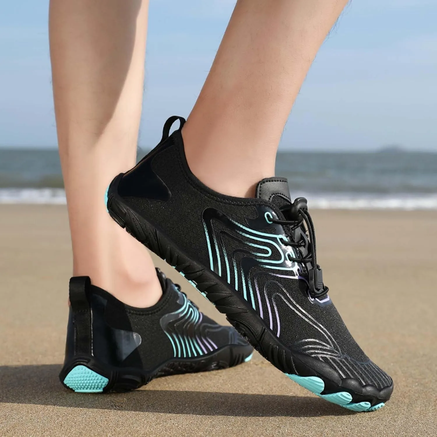 Men's Non-Slip Walking Shoes Teenagers Outdoor Casual Beach Shoes Women's Breathable Barefoot Shoes Indoor and Outdoor Fitness Dance Training Shoes