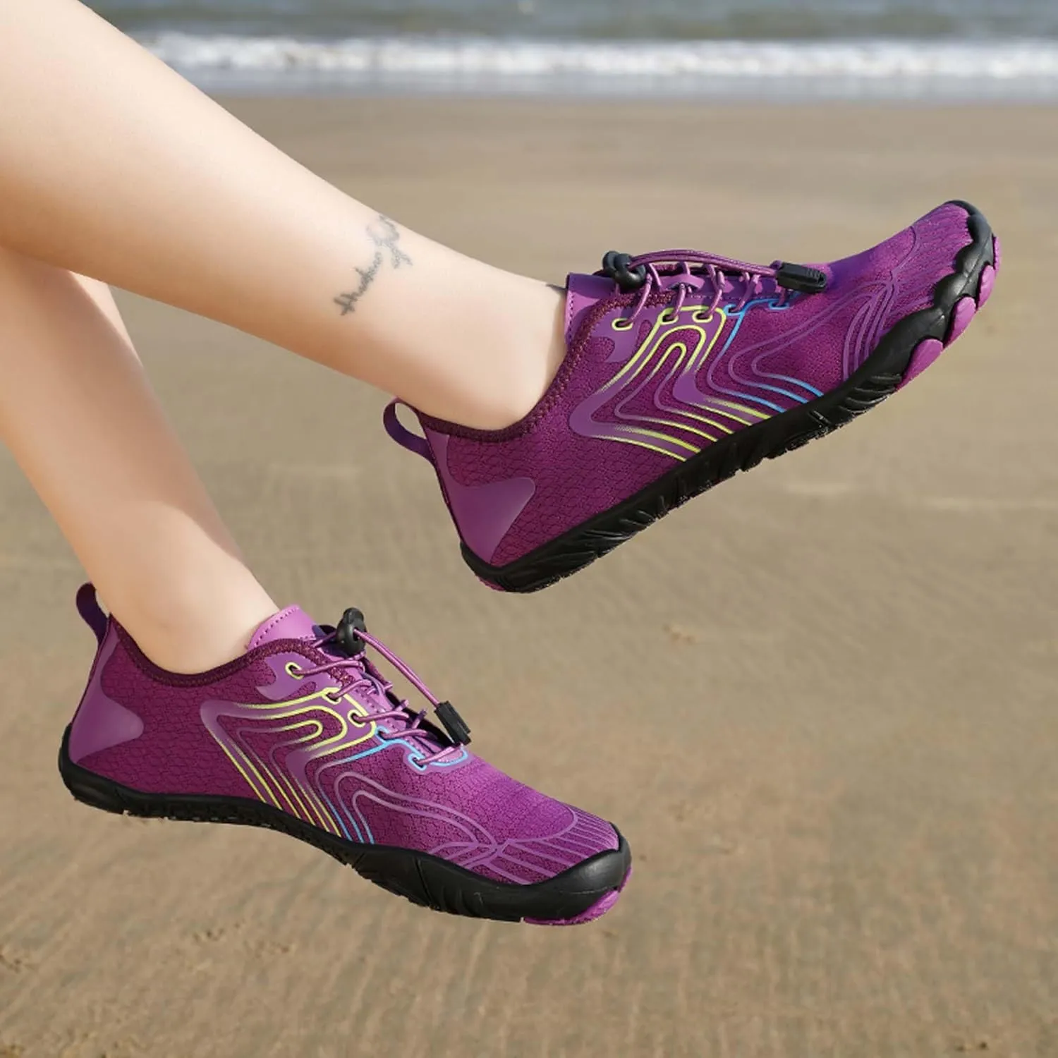 Men's Non-Slip Walking Shoes Teenagers Outdoor Casual Beach Shoes Women's Breathable Barefoot Shoes Indoor and Outdoor Fitness Dance Training Shoes