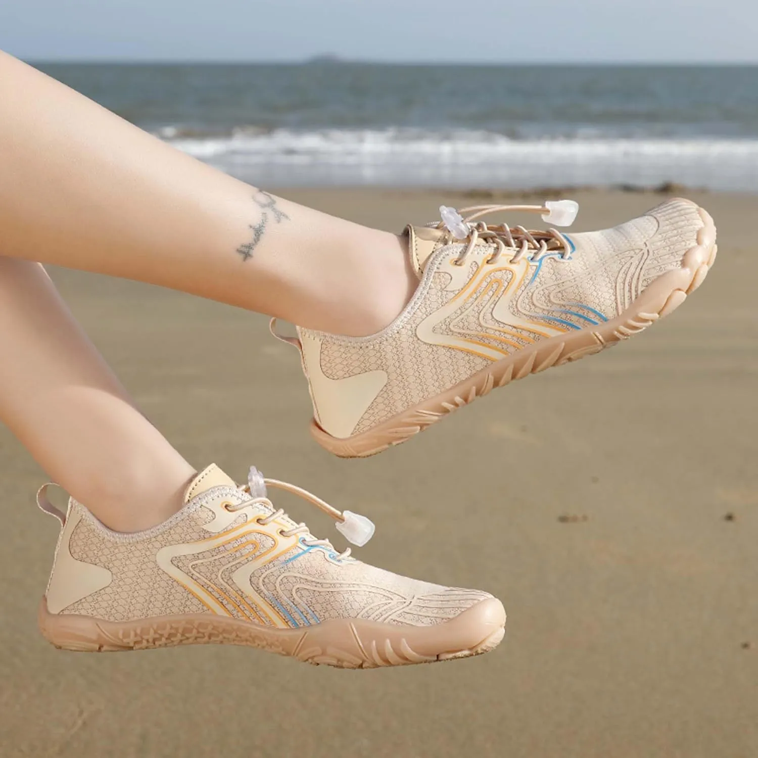 Men's Non-Slip Walking Shoes Teenagers Outdoor Casual Beach Shoes Women's Breathable Barefoot Shoes Indoor and Outdoor Fitness Dance Training Shoes