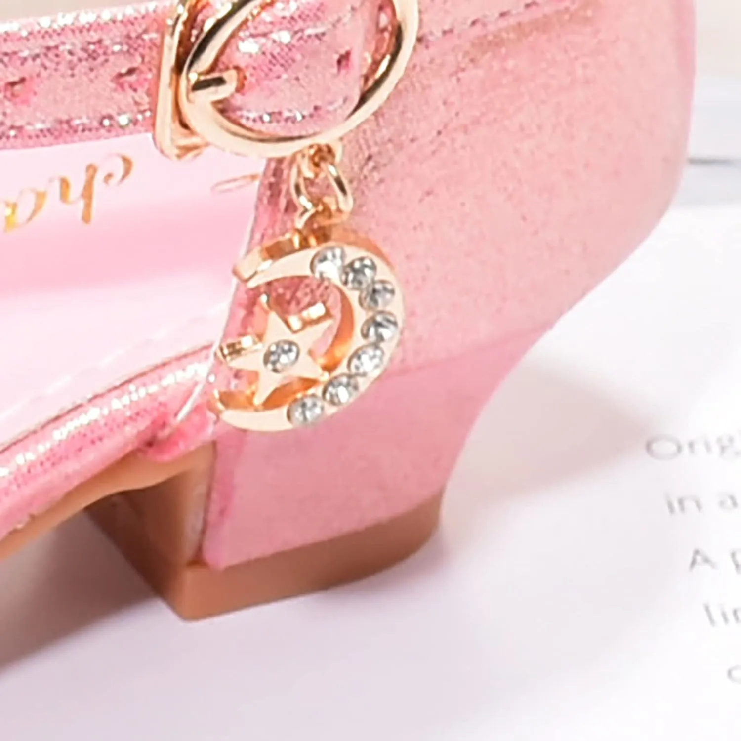 sfdgfhyf Little Kid Comfortable Sneakers Girls Low Heeled Dress Shoes Rhinestone Bows Low Heel Princess Flower (Pink, 1 Big Kids)