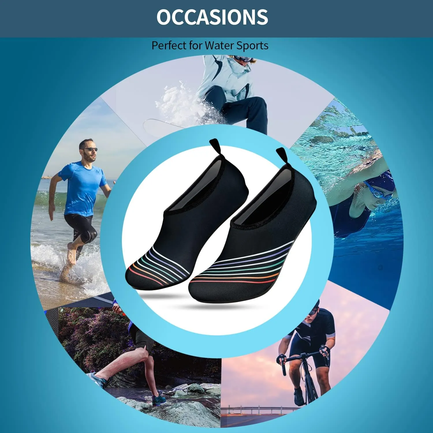 Water Sports Barefoot Women's Men's Outdoor Beach Swimming Aqua Socks