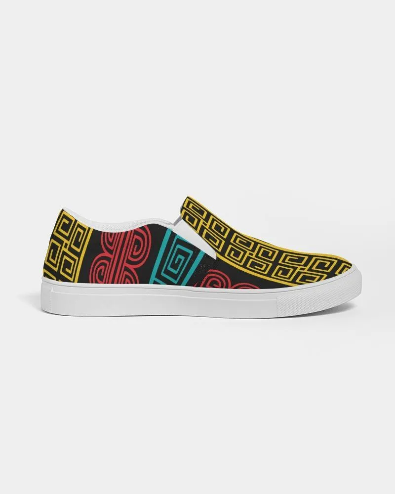 Womens Sneakers, Multicolor Slip-on Canvas Shoes - S372809