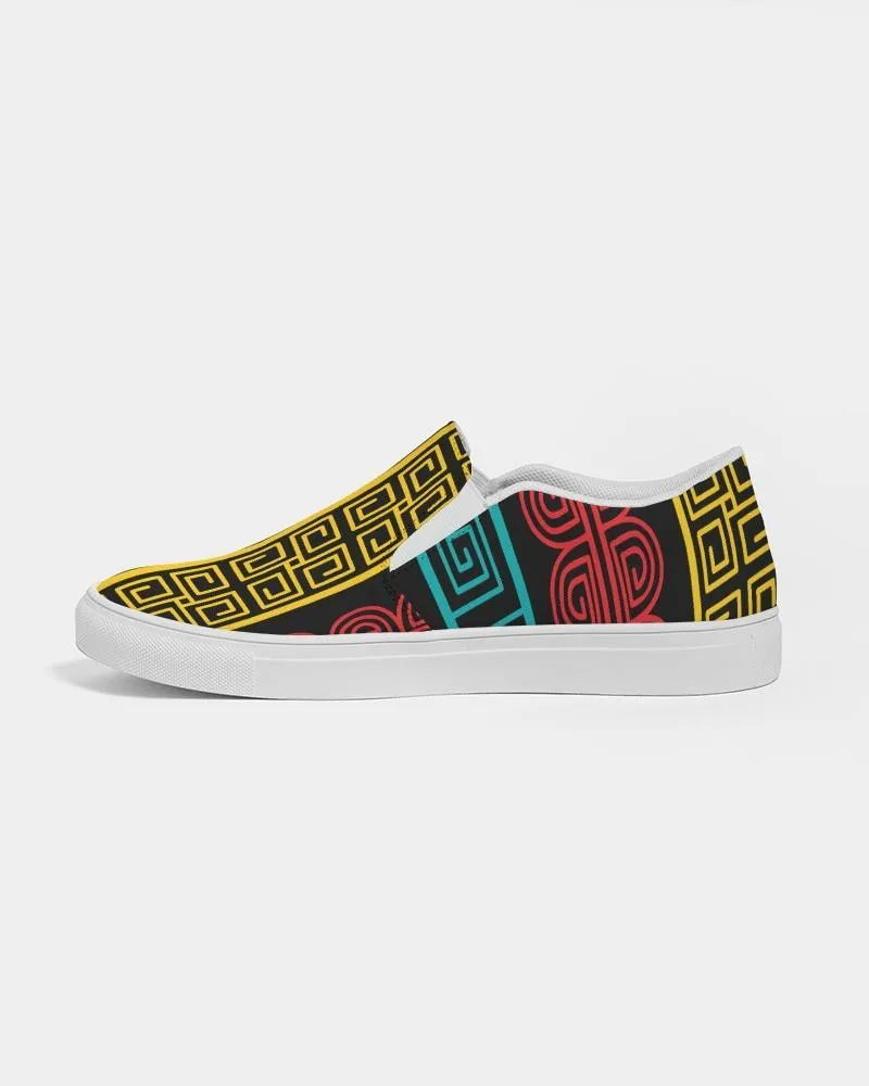 Womens Sneakers, Multicolor Slip-on Canvas Shoes - S372809