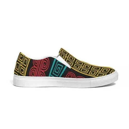 Womens Sneakers, Multicolor Slip-on Canvas Shoes - S372809
