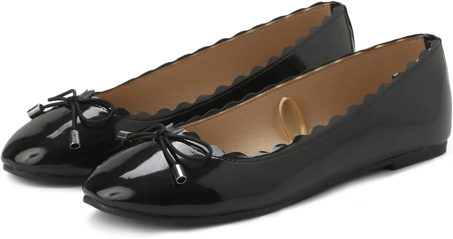 Women's Soft Leather Flat Shoes Classic Ballet Flats Lightweight Business Work Shoes Elegant Dress Shoe
